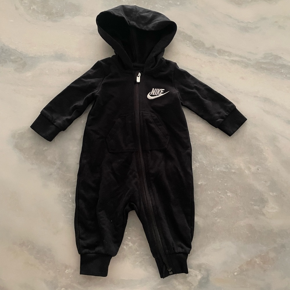 Nike Black Full Zip Baby Hoodie Long Sleeve Onesie